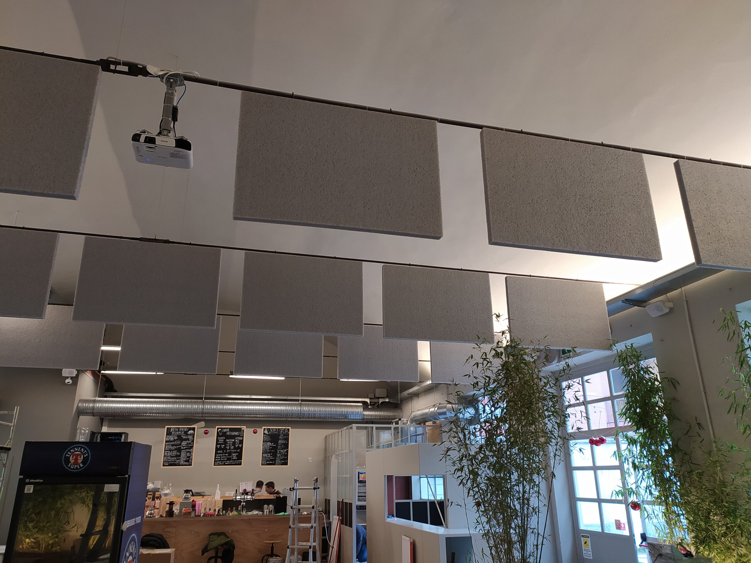 Correzione acustica milano, in fase di montaggio,10