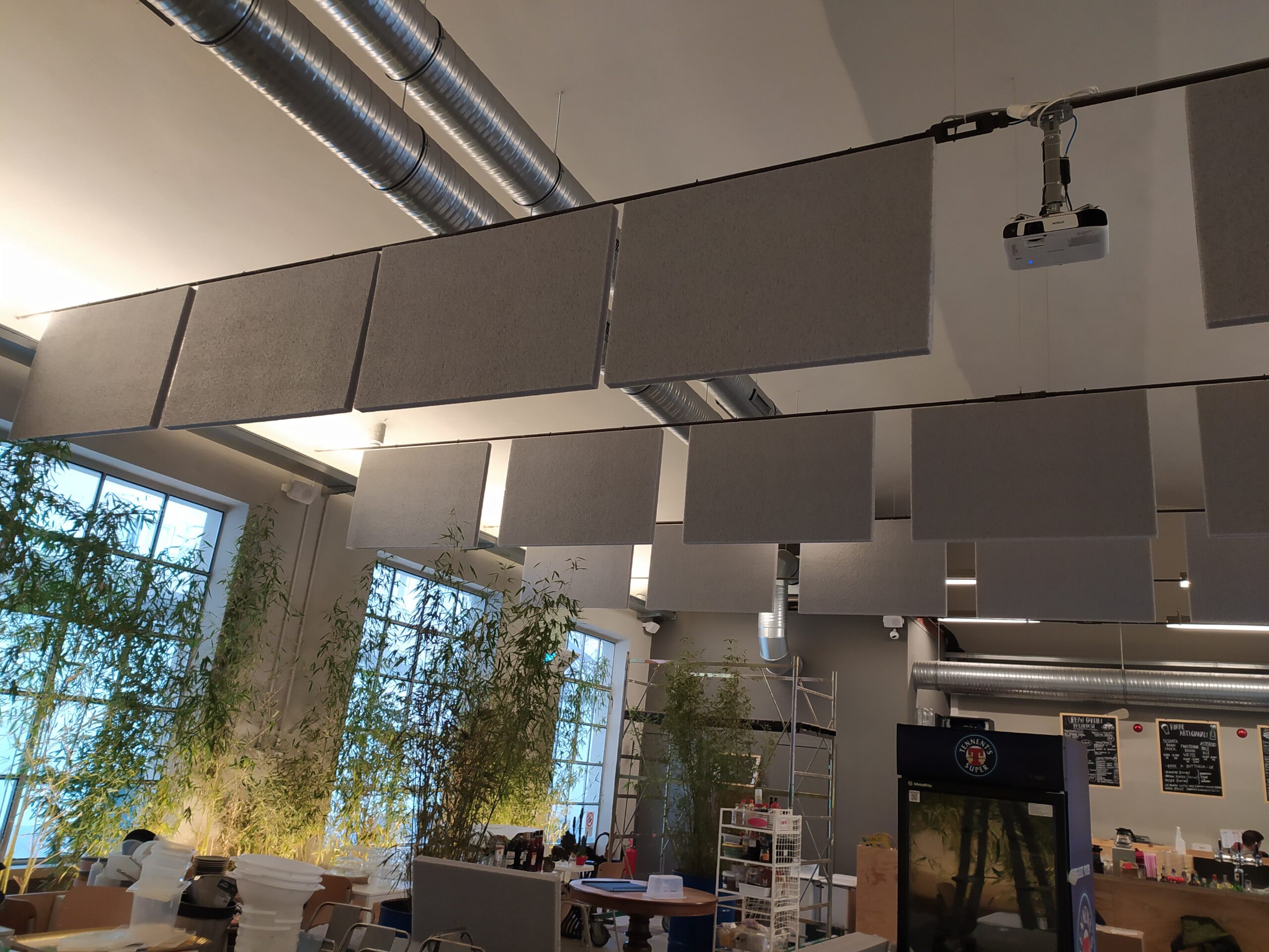 Correzione acustica milano, in fase di montaggio,9