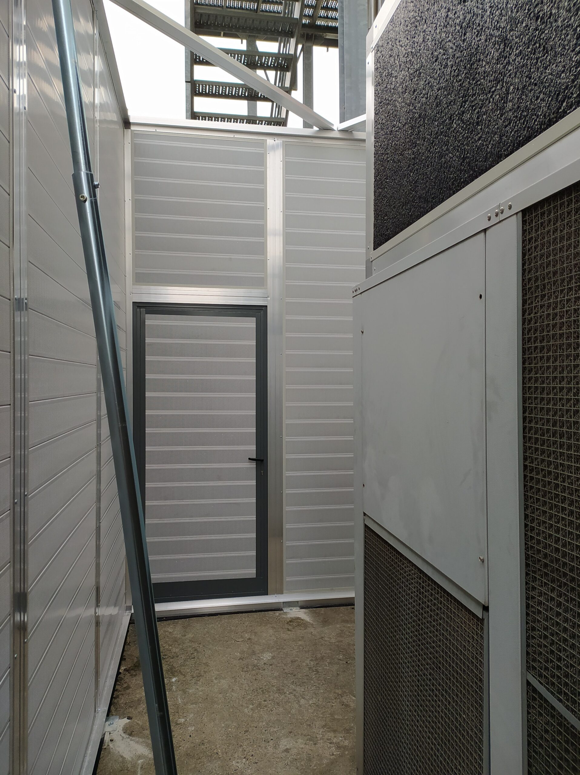 Schermatura acustica, vista interna porta