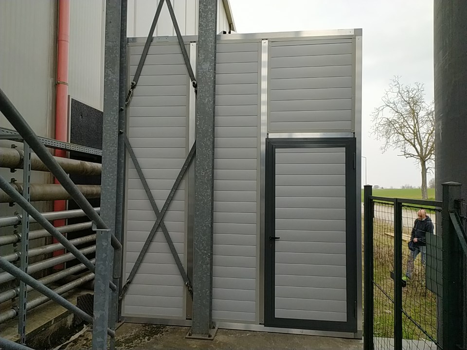 Schermatura acustica, vista porta