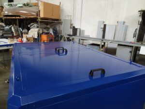 Cabina silente, struttura e pannelli verniciati copetura