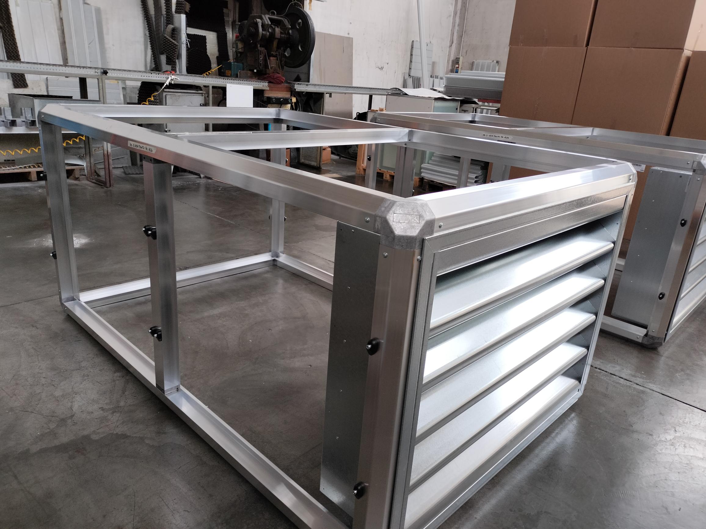 Cabine silenti Milano, struttura e grigilie afoniche, 2