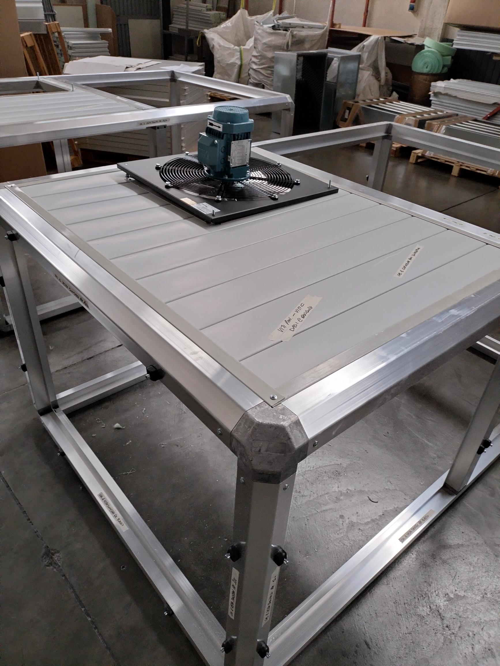 Cabine silenti Milano, struttura e pannelli copertura