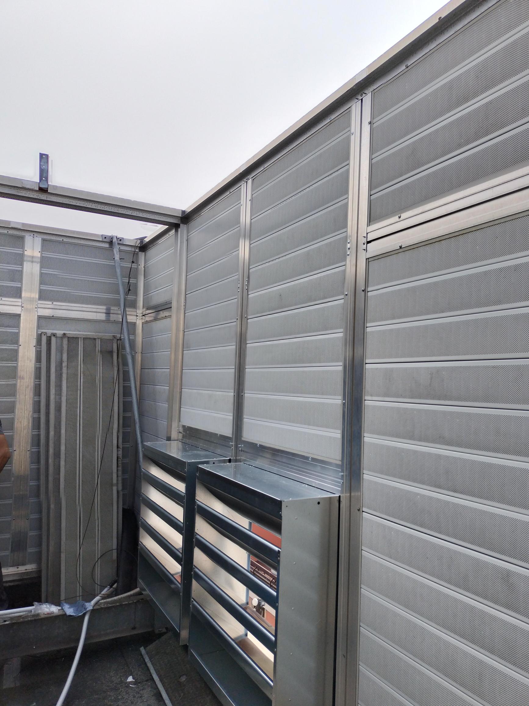 Schermatura acustica milano, vista interna griglie,2