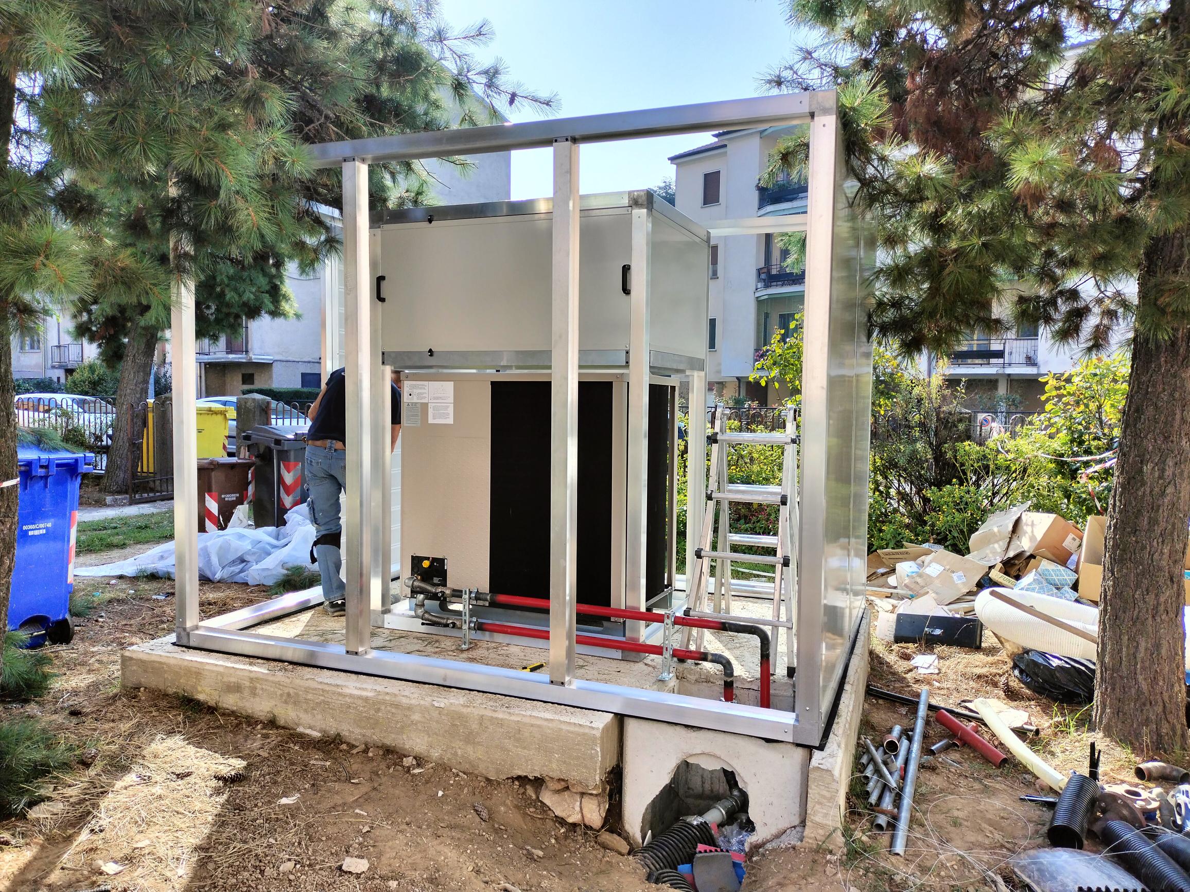 Schermatura acustica montaggio struttura 2