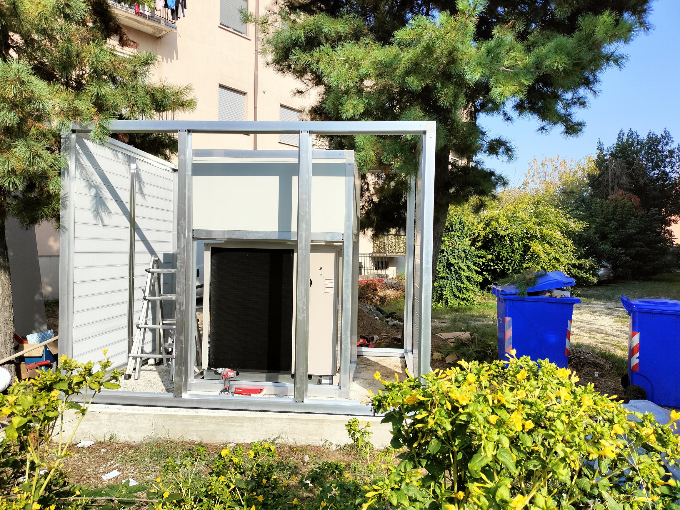 Schermatura acustica montaggio struttura 4