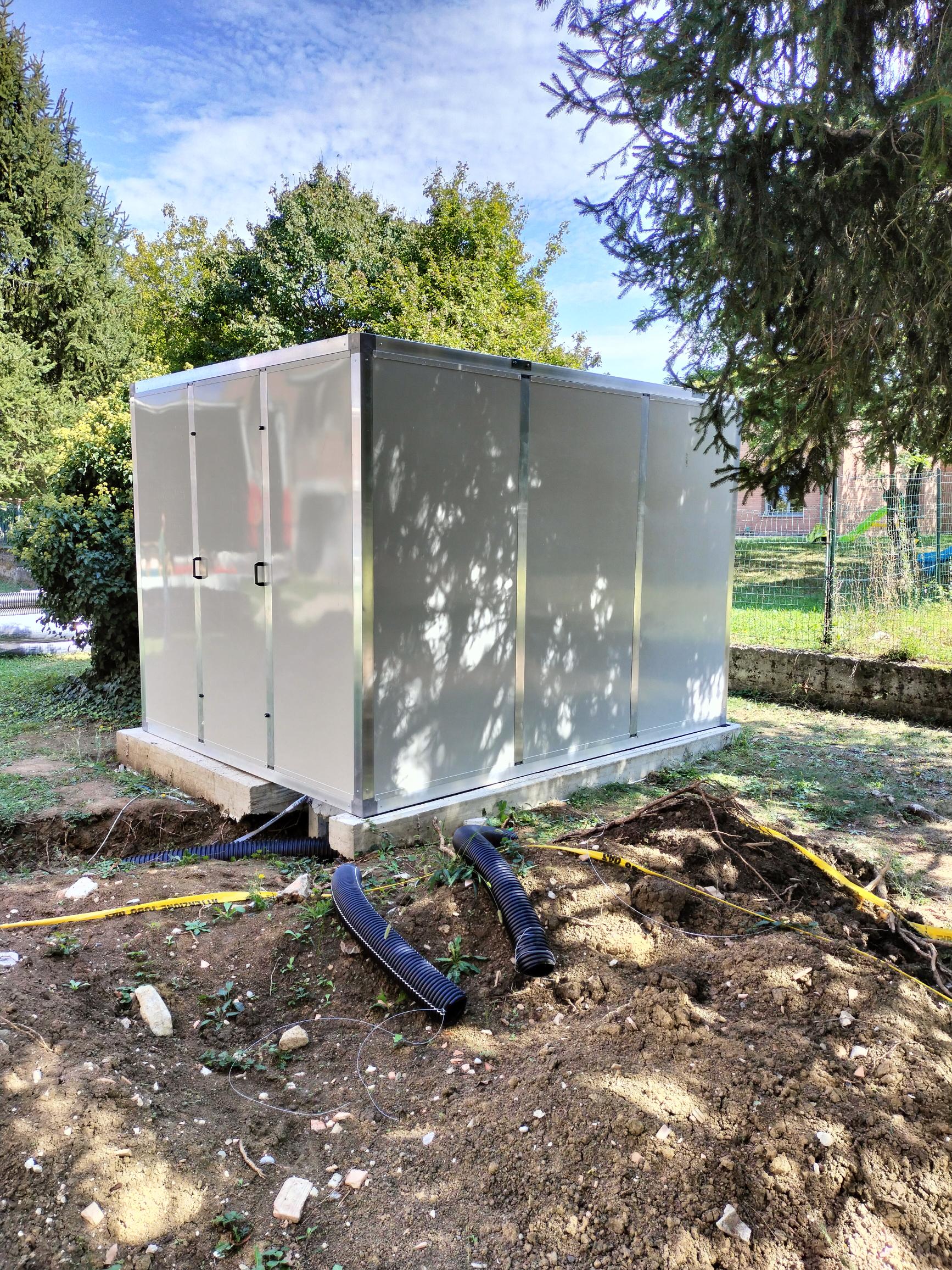 Schermatura acustica struttura, e pannelli, vista esterna 3