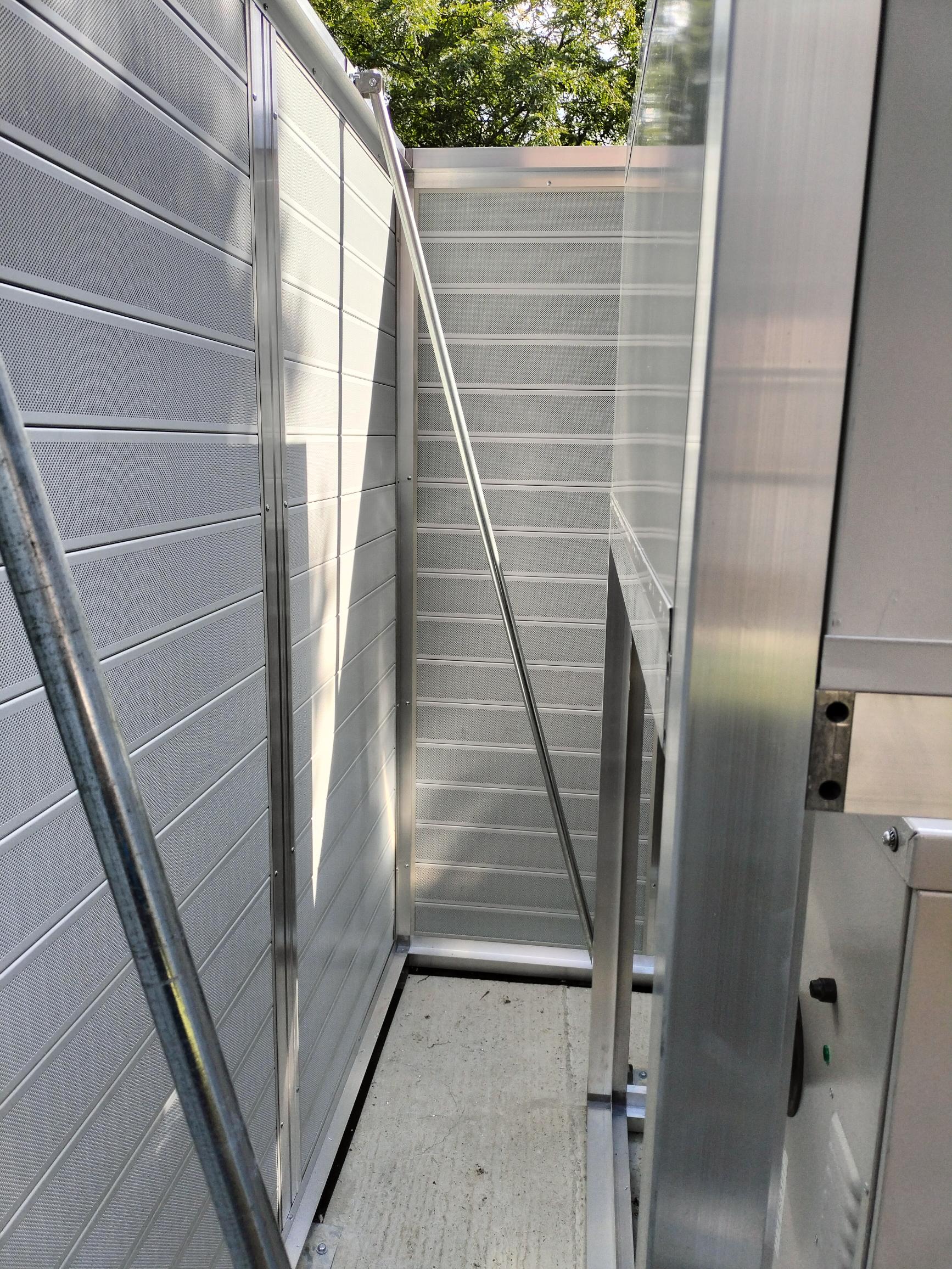 Schermatura acustica struttura, e pannelli, vista interna