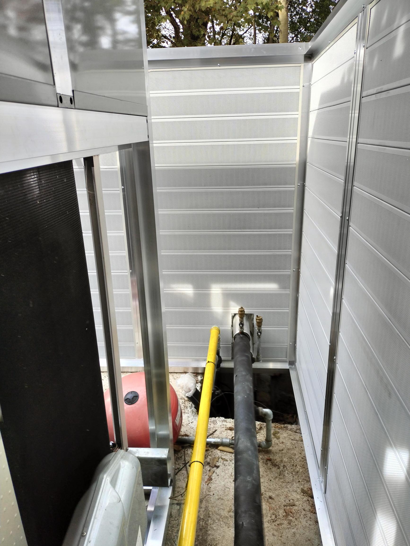 Schermatura acustica vista interna