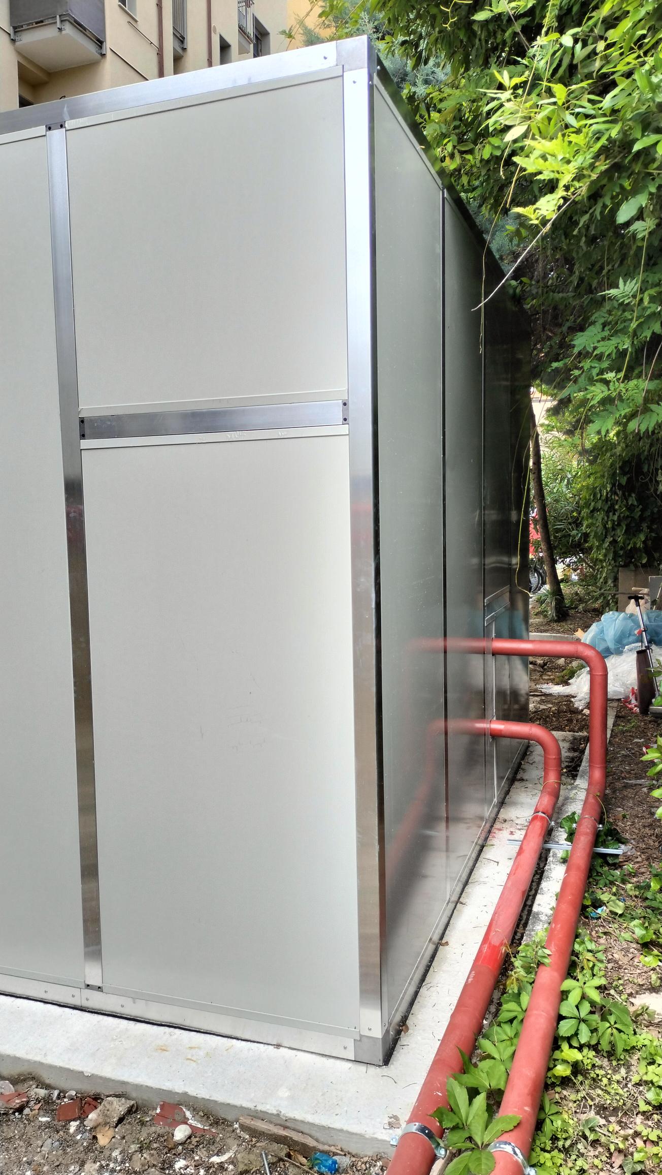 Schermatura acustica esterna struttura e pannelli, vista esterna 12