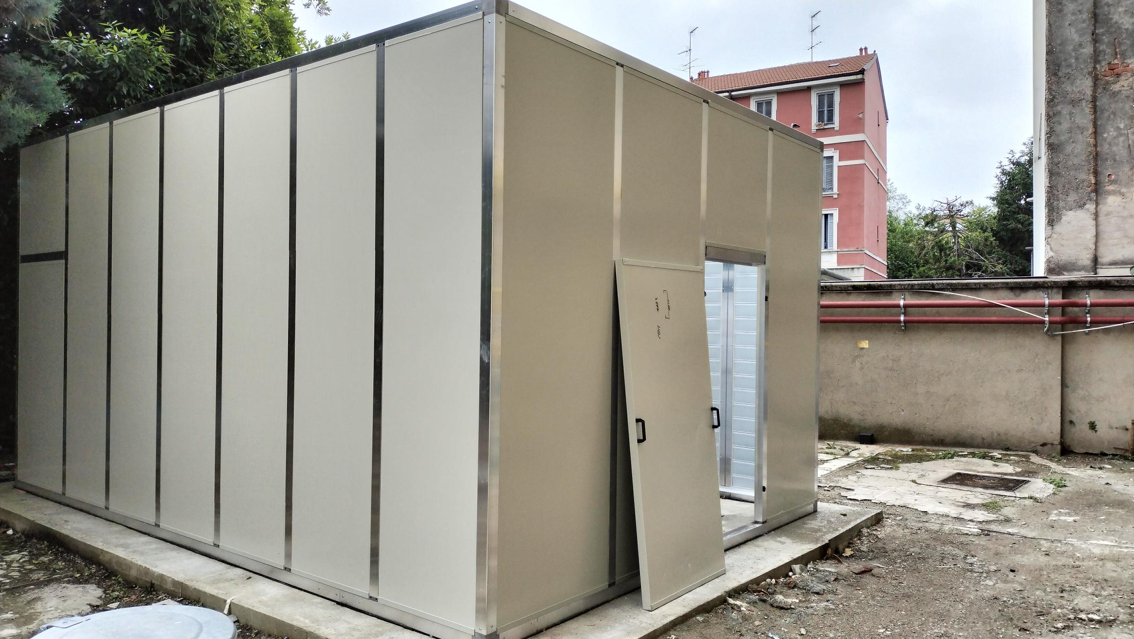 Schermatura acustica esterna struttura e pannelli, vista esterna 4