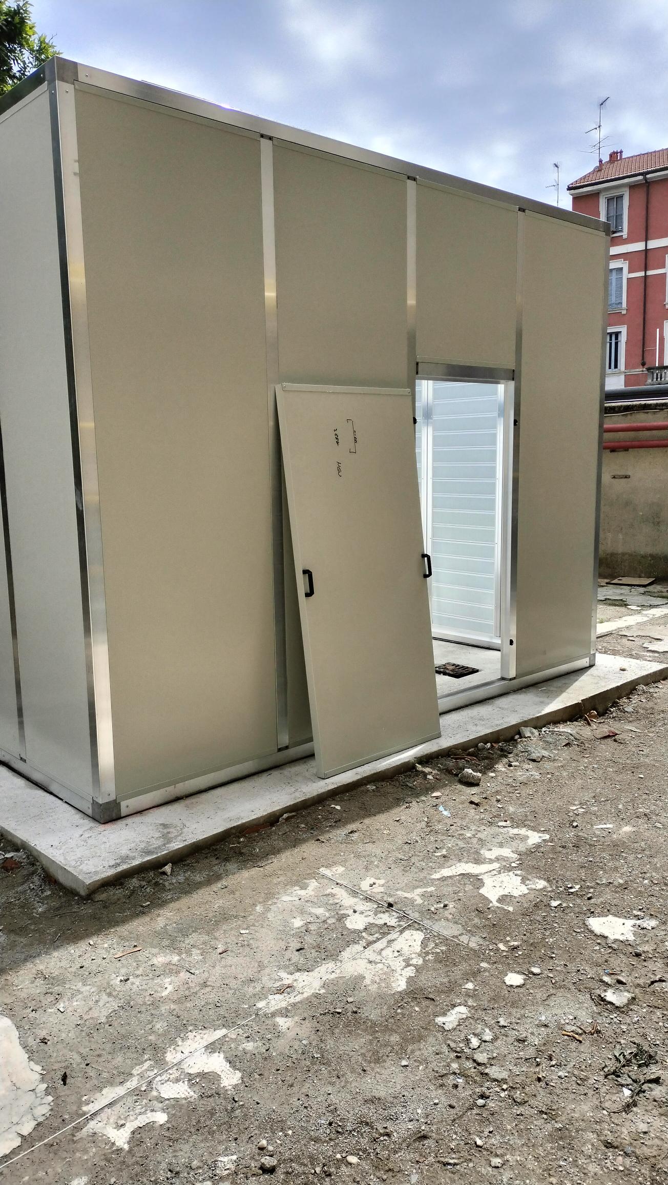 Schermatura acustica esterna struttura e pannelli, vista esterna 8