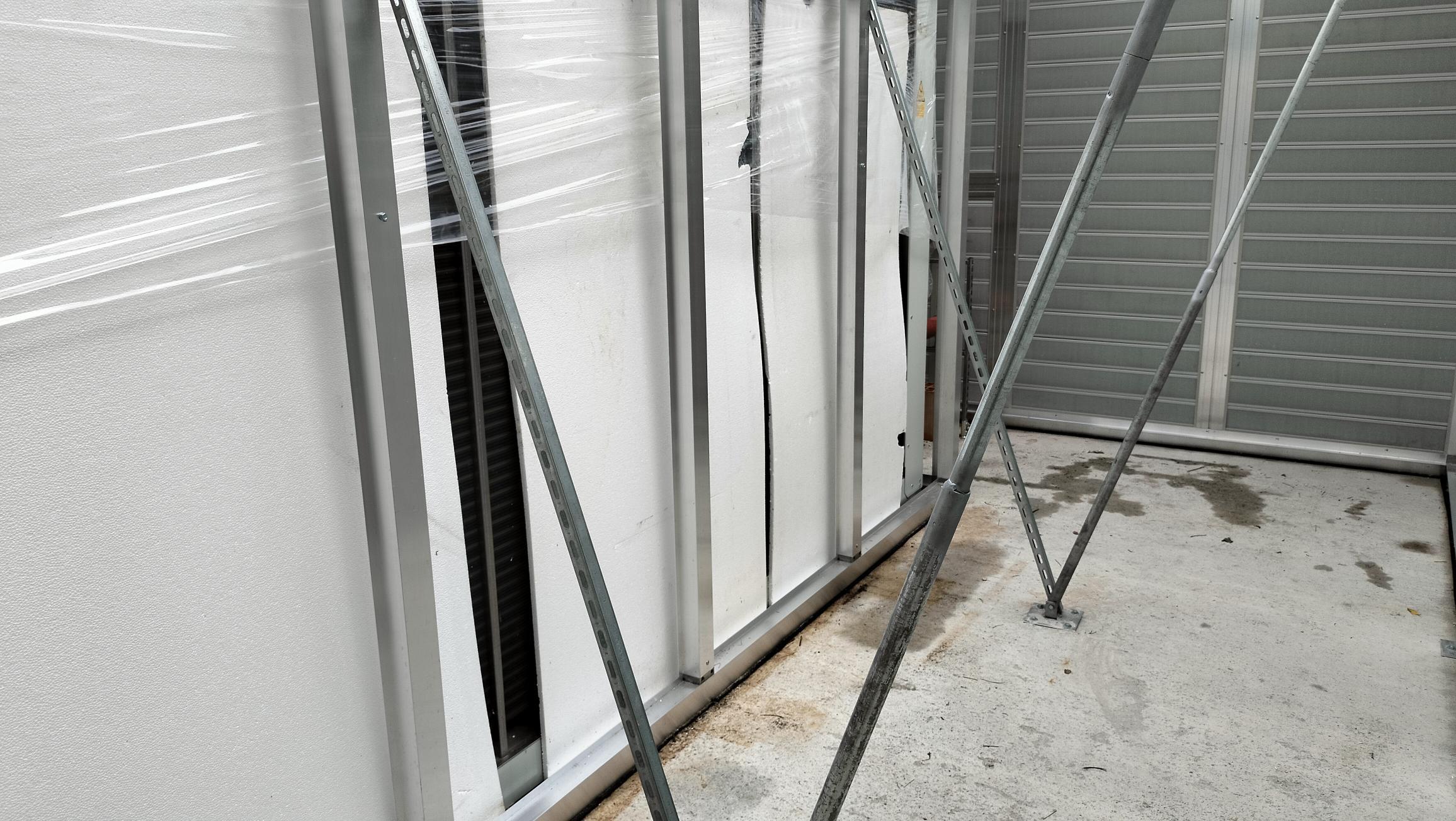 Schermatura acustica esterna struttura e pannelli, vista interna 4