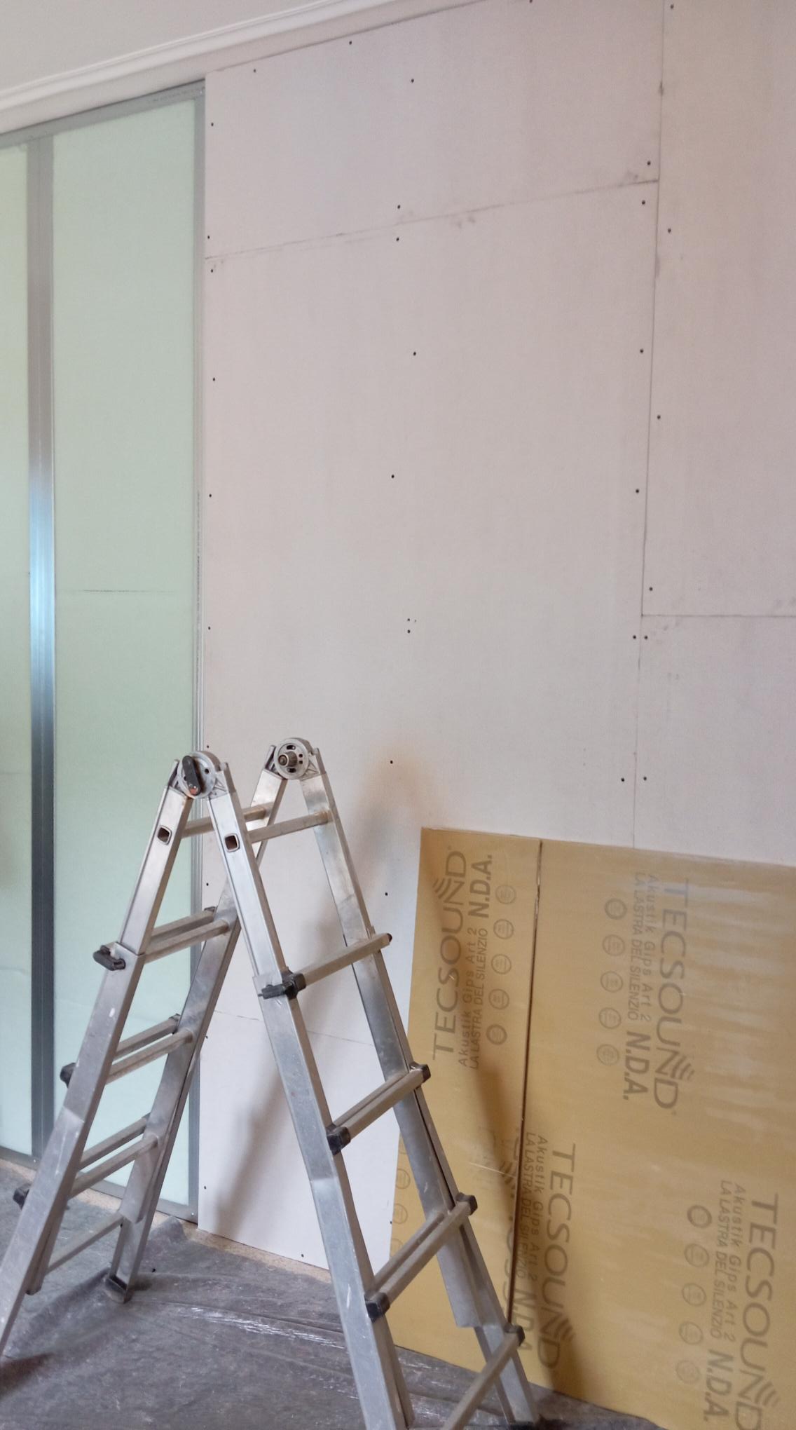 Isolamento acustico milano, primo strato lastre con massa, 2